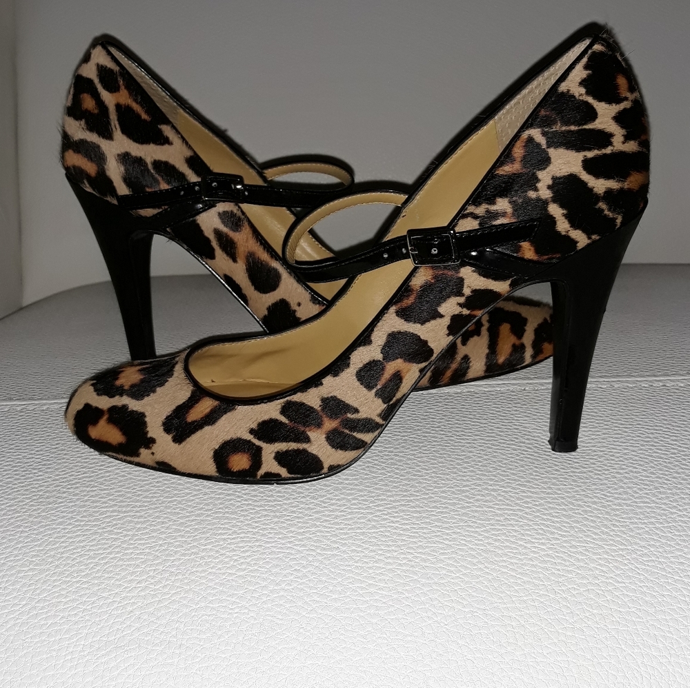 Nine West leopard Mary Janes